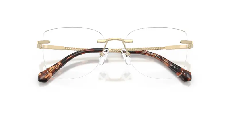 Donna Michael Kors MK3099 NAGS HEAD 1014 Montature da vista Metallo Oro Trasparente Squadrata Normale miniatura 2