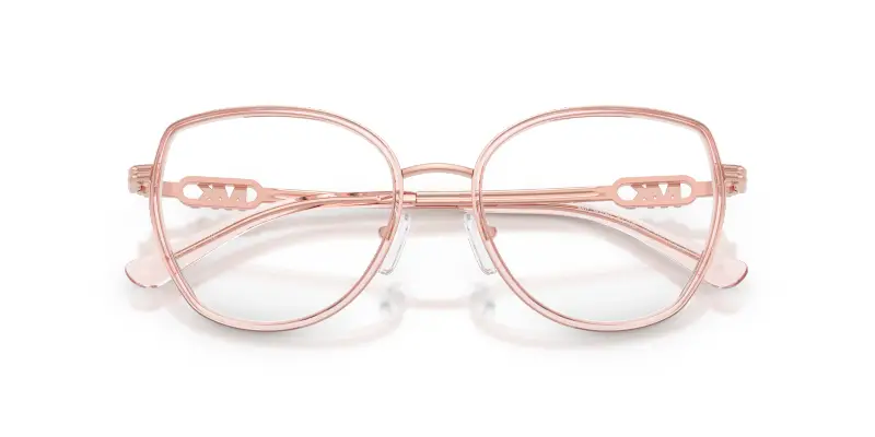 Donna Michael Kors MK3101 KIAWAH 3101 Montature da vista Metallo Rosa Trasparente Rotonda Normale miniatura 2