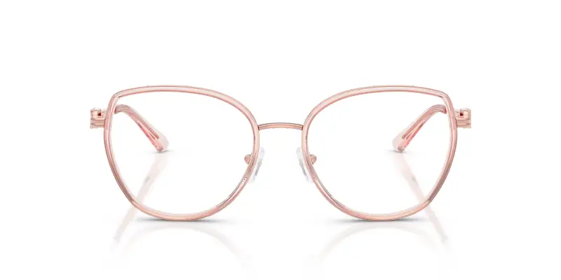 Donna Michael Kors MK3101 KIAWAH 3101 Montature da vista Metallo Rosa Trasparente Rotonda Normale miniatura 3