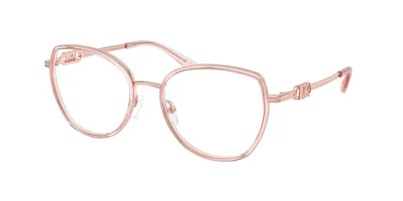 Donna Michael Kors MK3101 KIAWAH 3101 Montature da vista Metallo Rosa Trasparente Rotonda Normale