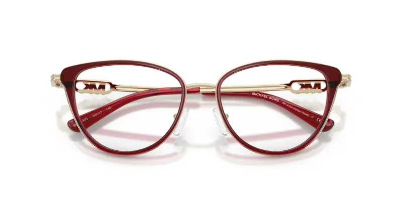 Donna Michael Kors MK3103 HILTON HEAD 3949 Montature da vista Metallo Marrone Trasparente Cat Eye Normale miniatura 2