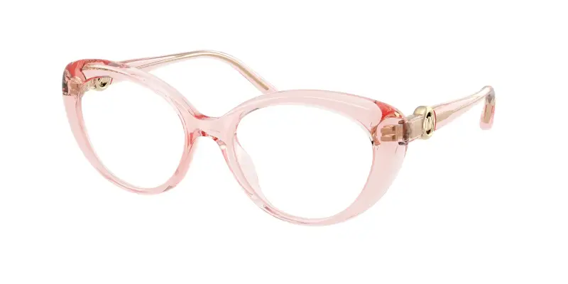 Donna Michael Kors MK4181U ST THOMAS 3901 Montature da vista Iniettato Rosa Trasparente Rotonda Normale