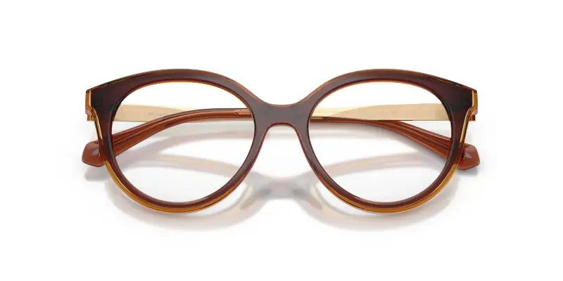 Donna Michael Kors MK4184U SITGES 3113 Montature da vista Iniettato Marrone Trasparente Rotonda Normale miniatura 2