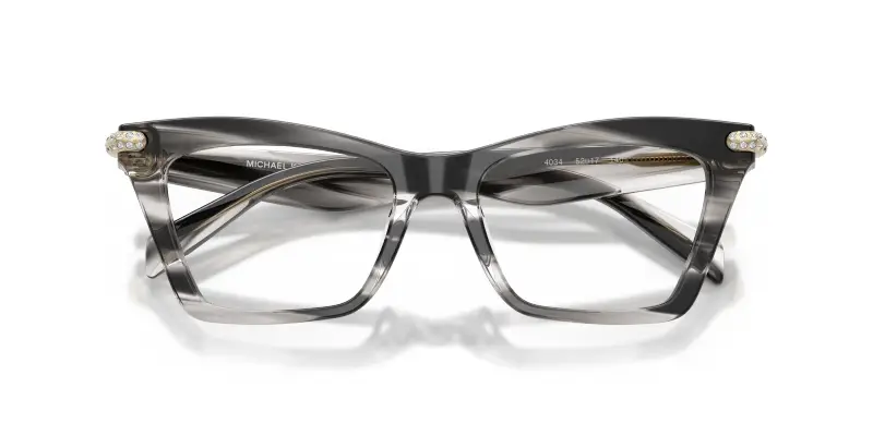 Donna Michael Kors MK4185BU JAMAICA 4034 Montature da vista Acetato Nero Trasparente Cat Eye Normale miniatura 2