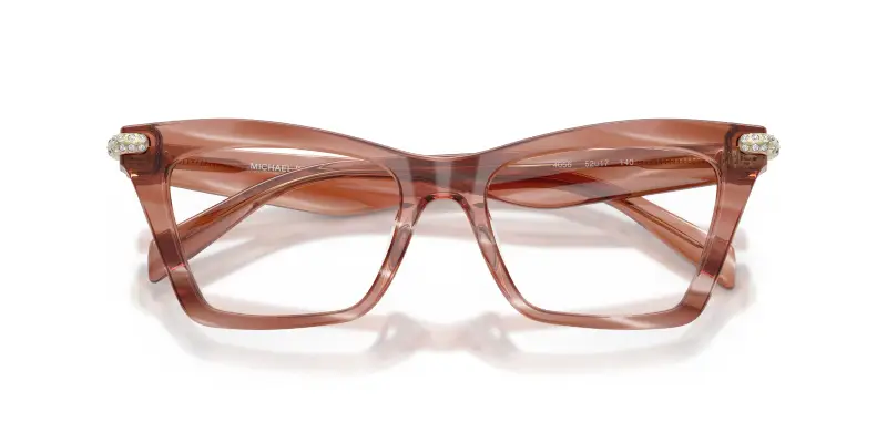 Donna Michael Kors MK4185BU JAMAICA 4056 Montature da vista Acetato Rosa Trasparente Cat Eye Normale miniatura 2