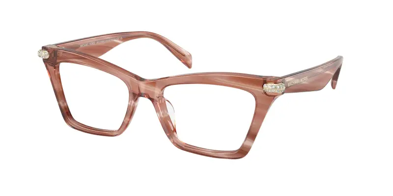 Donna Michael Kors MK4185BU JAMAICA 4056 Montature da vista Acetato Rosa Trasparente Cat Eye Normale