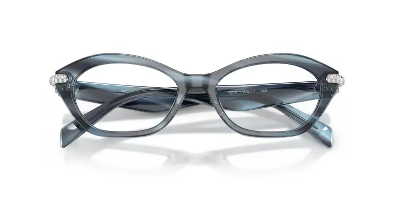 Donna Michael Kors MK4186BU SAINT LUCIA 4054 Montature da vista Acetato Blu Trasparente Rotonda Normale miniatura 2