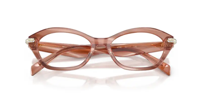 Donna Michael Kors MK4186BU SAINT LUCIA 4056 Montature da vista Acetato Rosa Trasparente Rotonda Normale miniatura 2