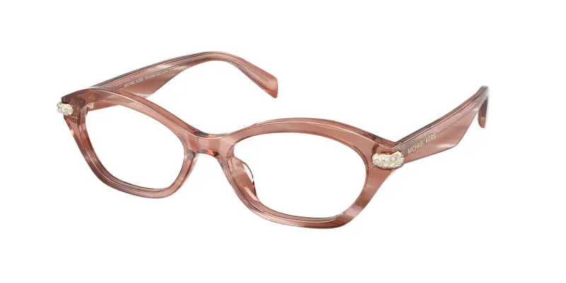 Donna Michael Kors MK4186BU SAINT LUCIA 4056 Montature da vista Acetato Rosa Trasparente Rotonda Normale