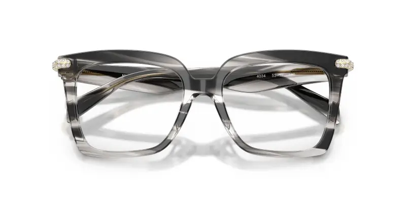 Donna Michael Kors MK4191BU EXUMAS 4034 Montature da vista Acetato Nero Trasparente Squadrata Normale miniatura 2