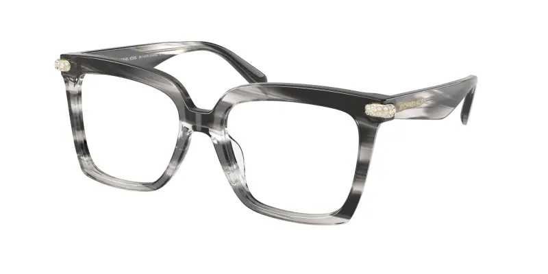 Donna Michael Kors MK4191BU EXUMAS 4034 Montature da vista Acetato Nero Trasparente Squadrata Normale