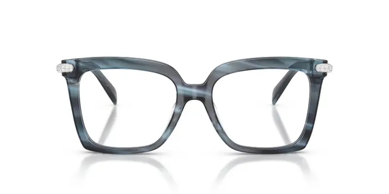 Donna Michael Kors MK4191BU EXUMAS 4054 Montature da vista Acetato Blu Trasparente Squadrata Normale miniatura 3