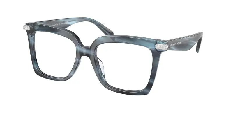 Donna Michael Kors MK4191BU EXUMAS 4054 Montature da vista Acetato Blu Trasparente Squadrata Normale