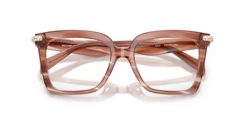 Donna Michael Kors MK4191BU EXUMAS 4056 Montature da vista Acetato Rosa Trasparente Squadrata Normale miniatura 2