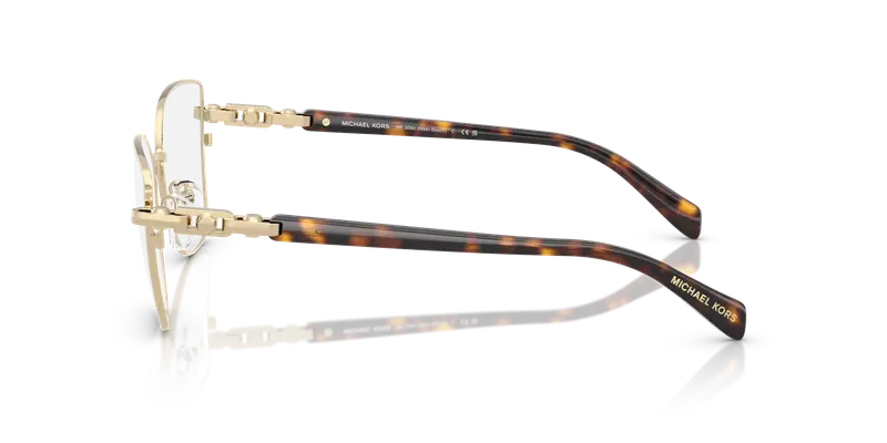 Michael Kors Donna MK3090 NIKKI BEACH 1014 Montature da vista Metallo Oro Trasparente Squadrata Normale miniatura 3