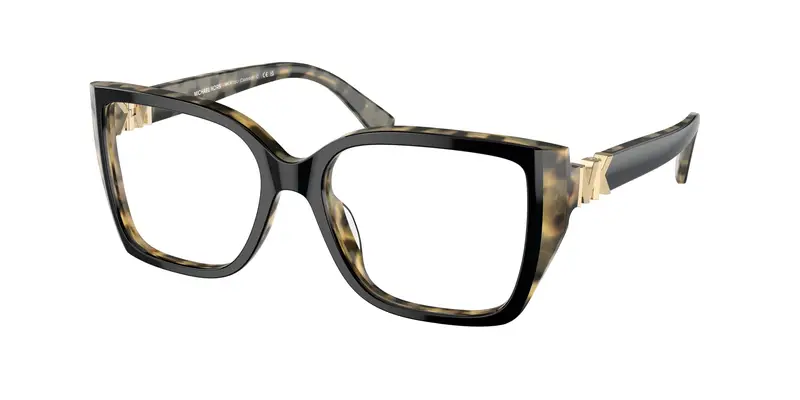 Michael Kors Donna MK4115U CASTELLO 3950 Montature da vista Acetato Nero Trasparente Squadrata Normale