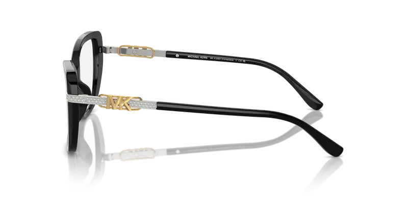 Michael Kors Donna MK4125BU FORMENTERA 3005 Montature da vista Acetato Nero Trasparente Cat Eye Normale miniatura 3