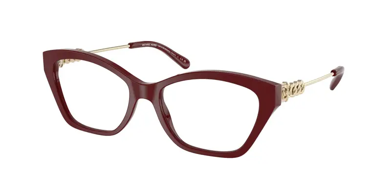 Michael Kors Donna MK4136 MAKENA BEACH 4004 Montature da vista Acetato Rosso Trasparente Squadrata Normale