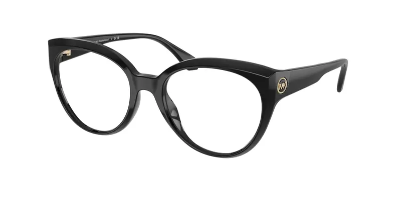 Michael Kors Donna MK4145U AMELIA ISLAND 3005 Montature da vista Iniettato Nero Trasparente Rotonda Normale