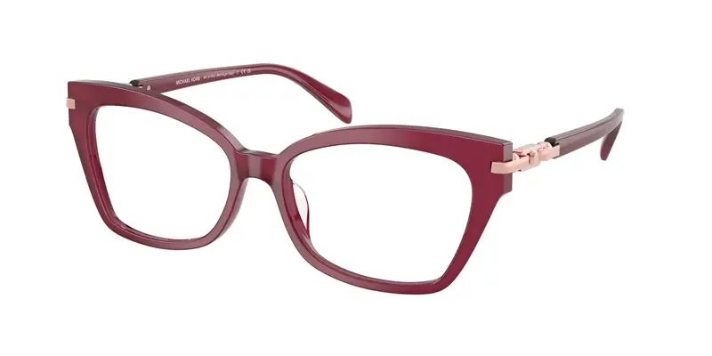 Michael Kors Donna MK4146U MONTEGO BAY 4018 Montature da vista Acetato Rosso Trasparente Cat Eye Normale