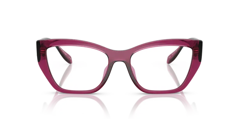 Michael Kors Donna MK4149U PUGLIA 4020 Montature da vista Iniettato Rosa Trasparente Squadrata Normale miniatura 2