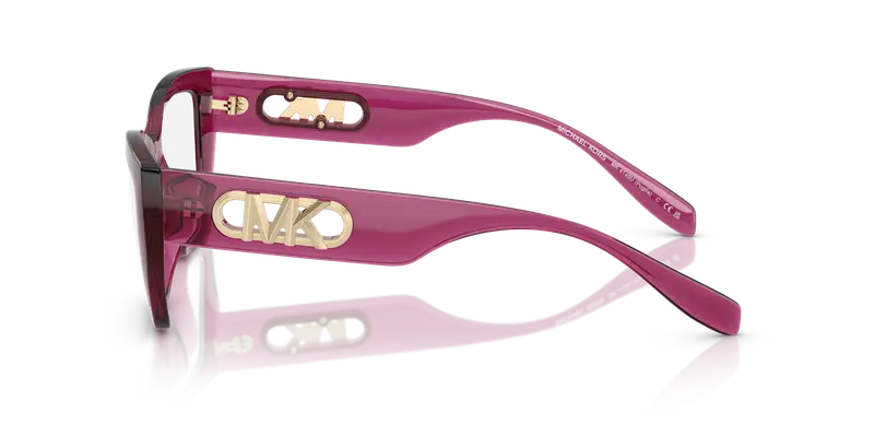 Michael Kors Donna MK4149U PUGLIA 4020 Montature da vista Iniettato Rosa Trasparente Squadrata Normale miniatura 3