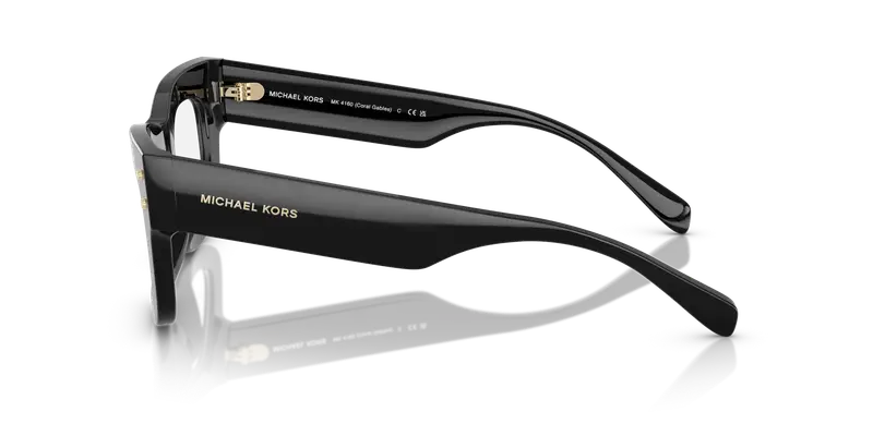 Michael Kors Donna MK4160 CORAL GABLES 3005 Montature da vista Acetato Nero Trasparente Squadrata Normale miniatura 3