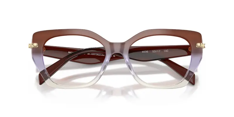 Donna MK4167U NASHVILLE 4036 Montature da vista Acetato Rosso Trasparente Geometrica Normale miniatura 2