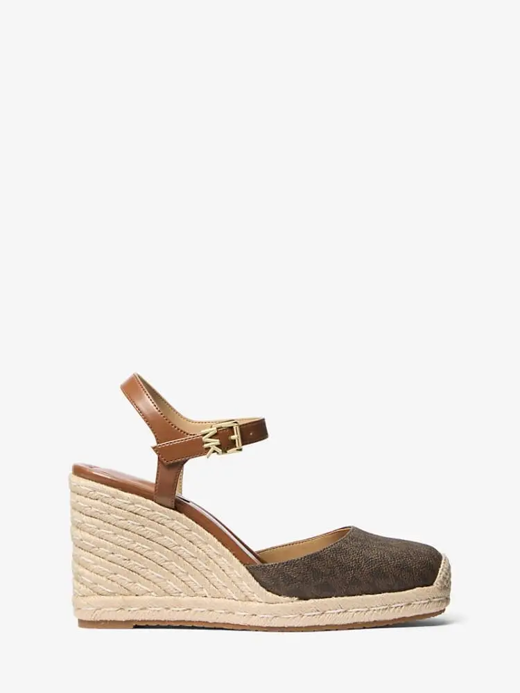 espadrilla kenzie con zeppa e logo logata
