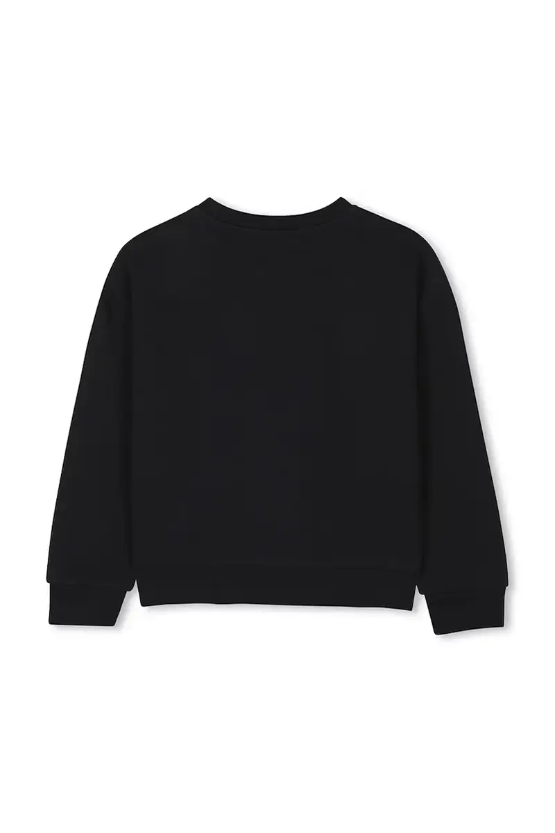 felpa in cotone bambino/a colore nero con applicazione R30322 miniatura 2