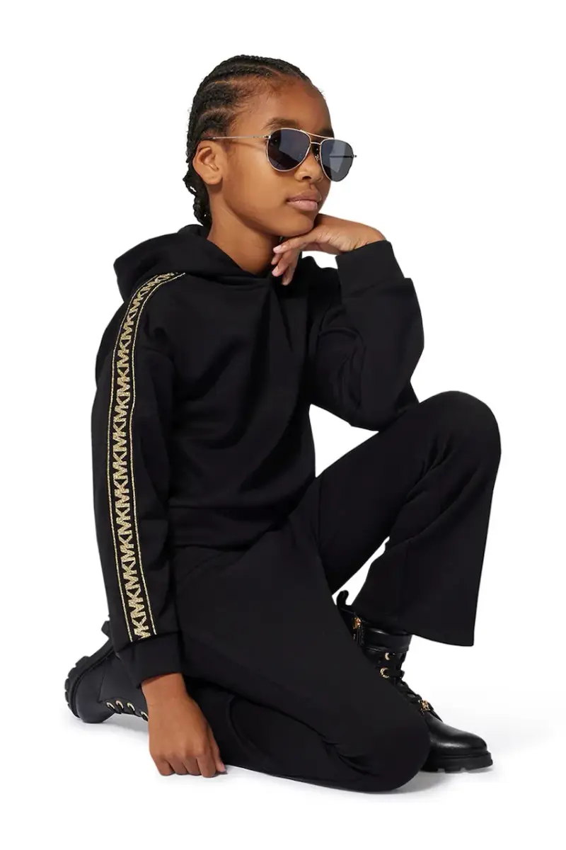 felpa per bambini colore nero con cappuccio R30478