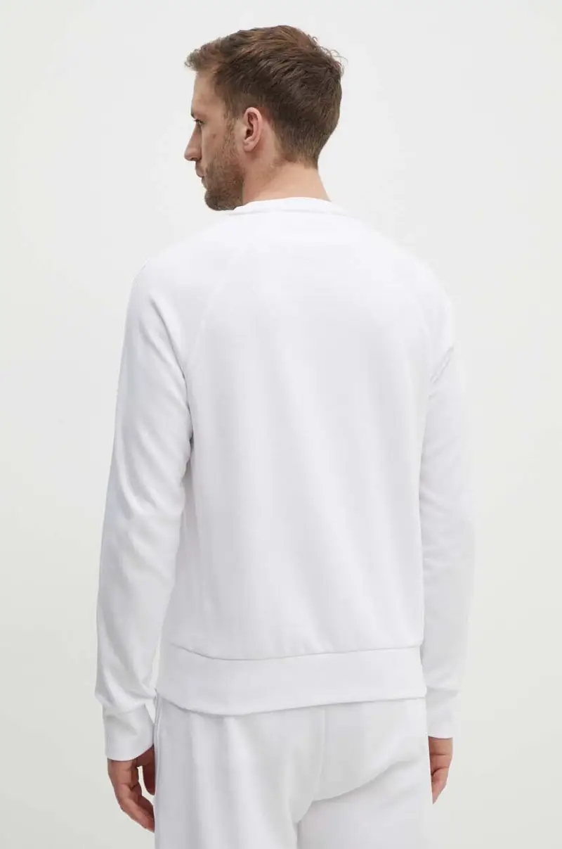 felpa uomo colore bianco con applicazione CT4524C5MF miniatura 3