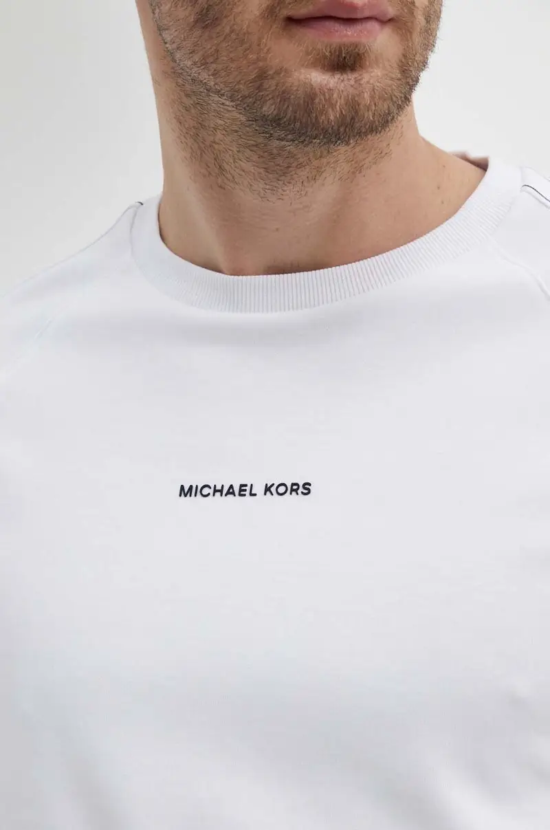 felpa uomo colore bianco con applicazione CT4524C5MF miniatura 5