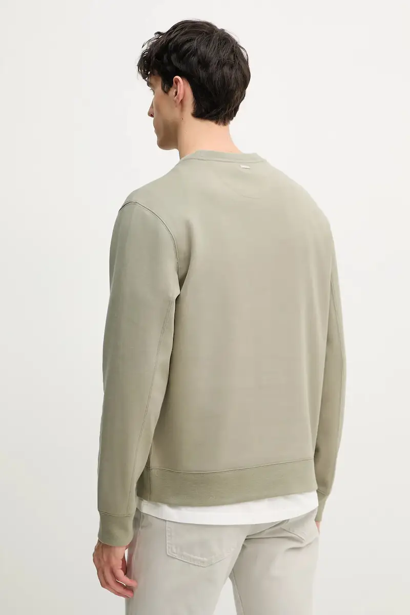 felpa uomo colore nero con applicazione CF4528J5MF Verde miniatura 3