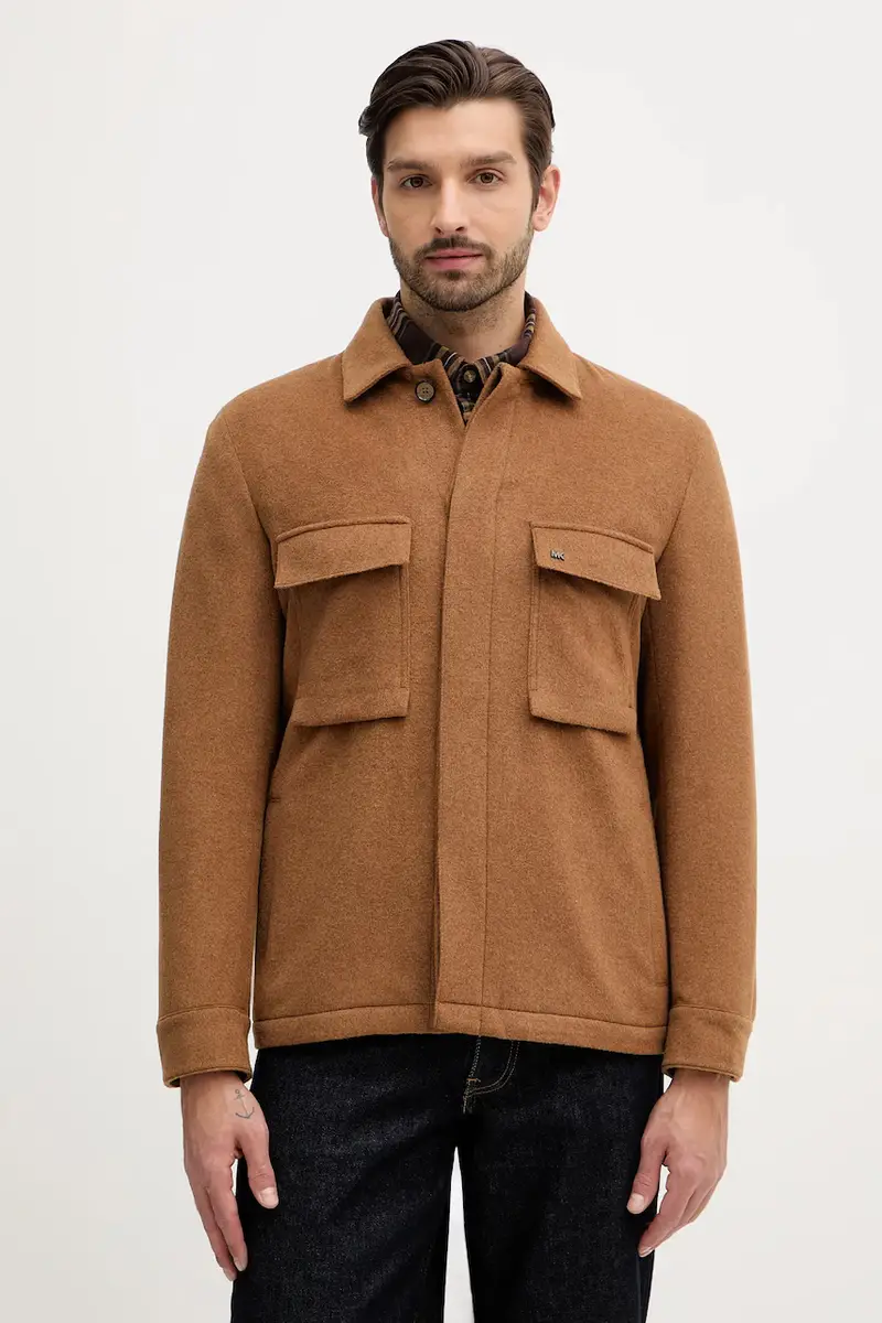 giacca con lana colore marrone MK0BL01091