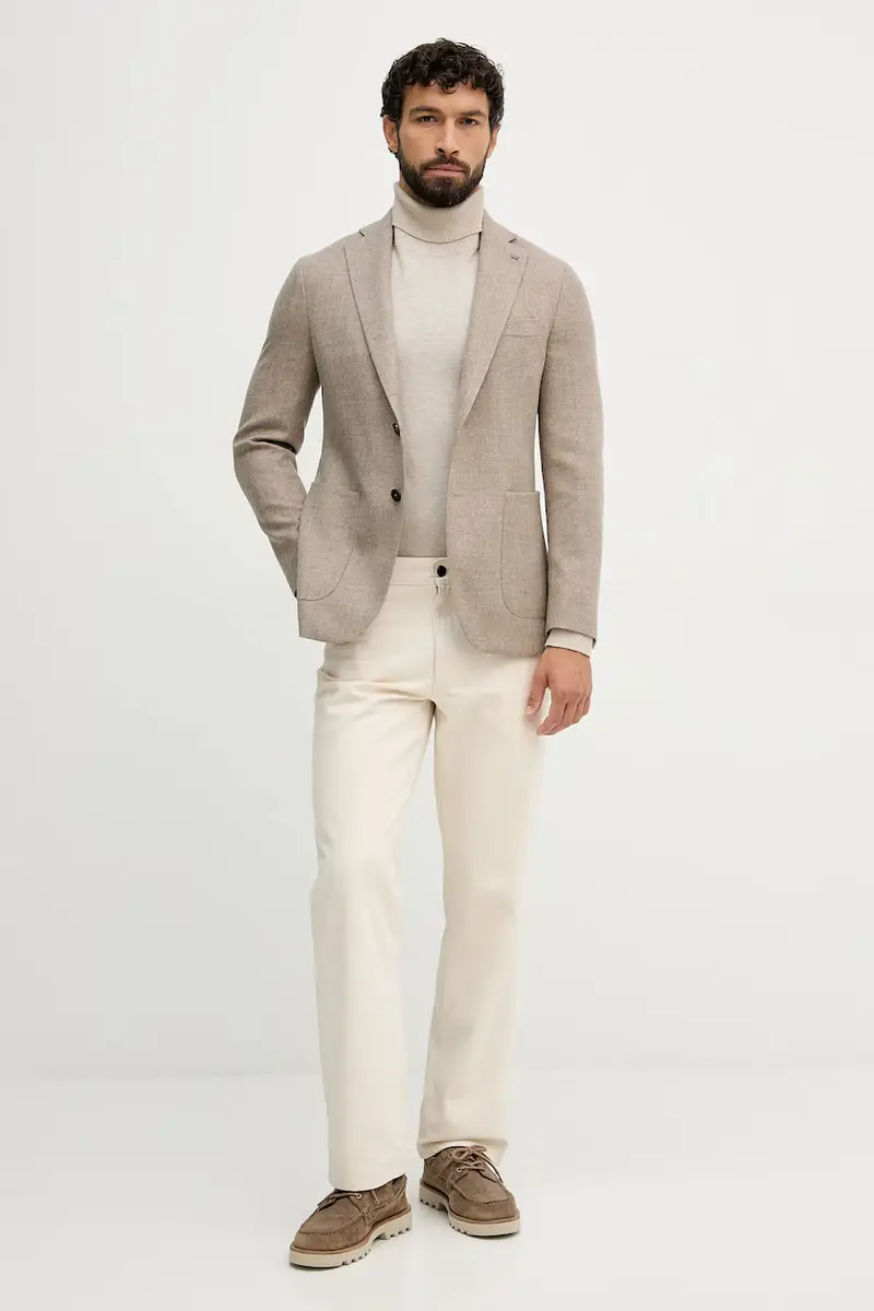 giacca in lana uomo colore beige MK0BL01087 miniatura 2