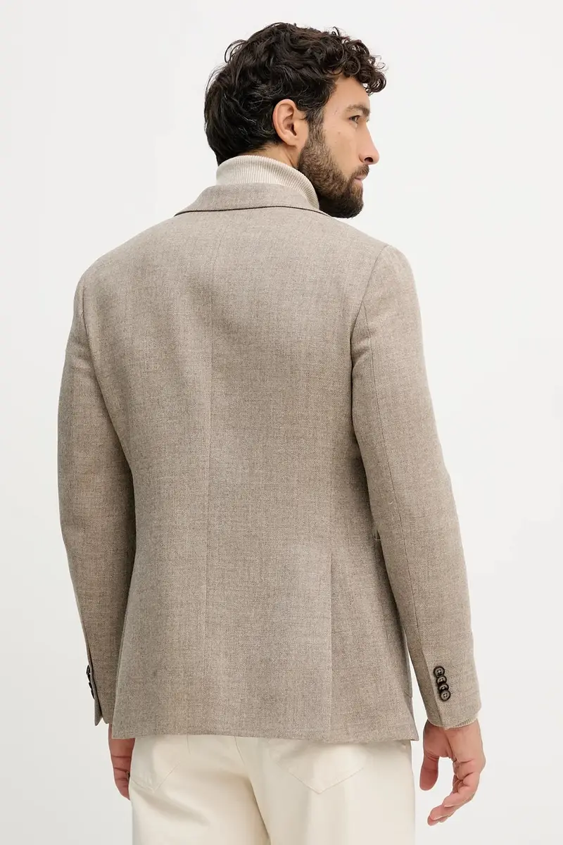 giacca in lana uomo colore beige MK0BL01087 miniatura 3