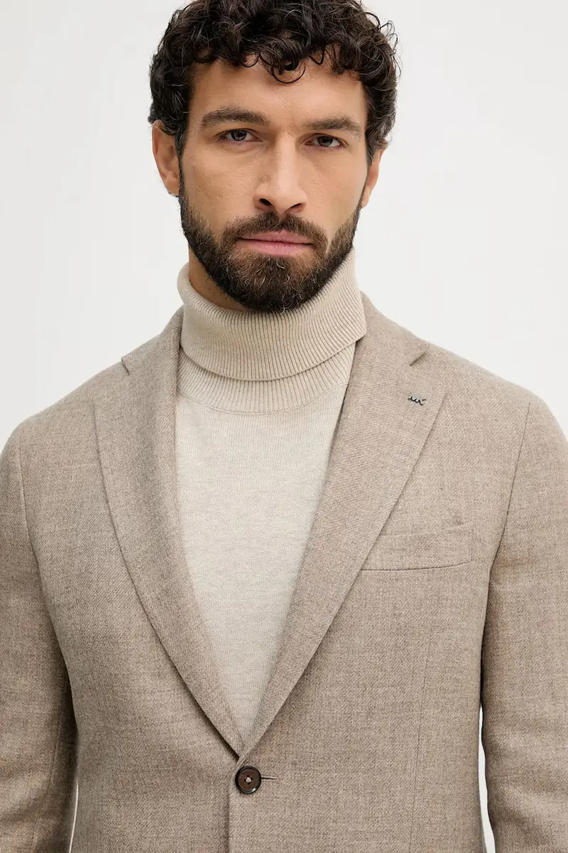 giacca in lana uomo colore beige MK0BL01087 miniatura 4