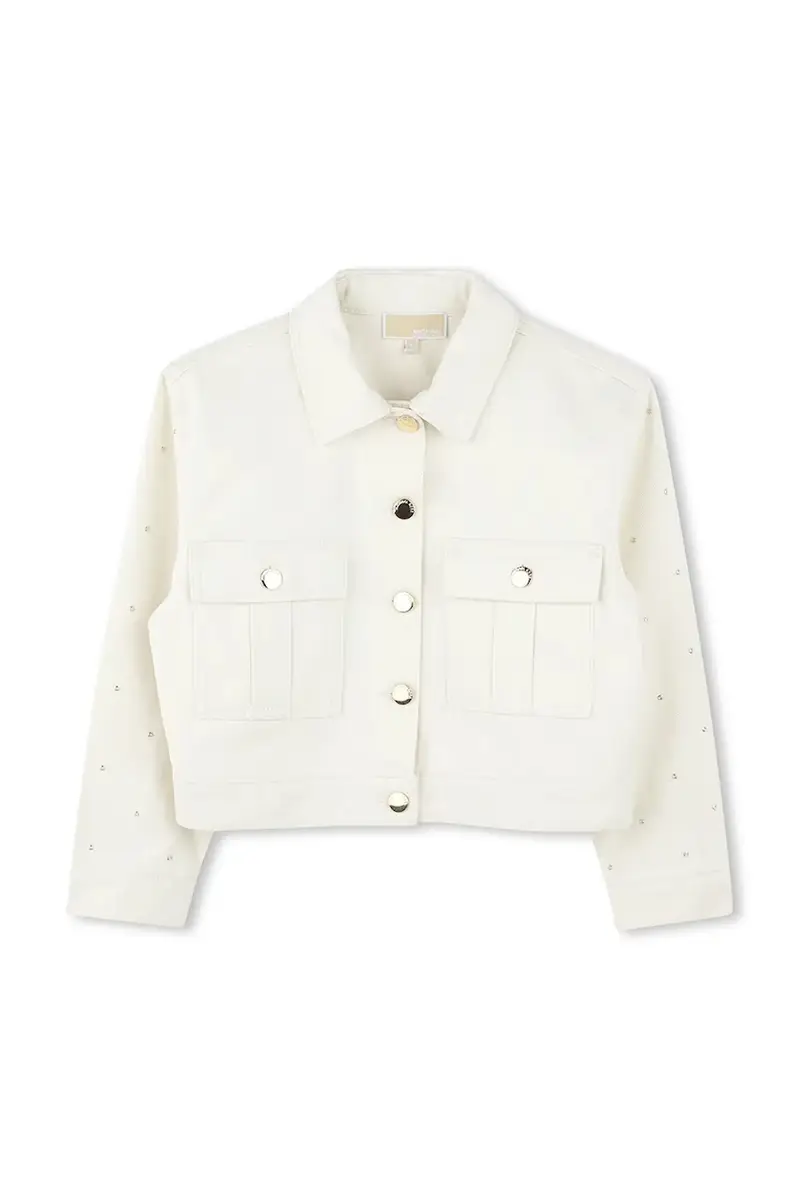 giacca jeans bambino/a colore beige R30293 miniatura 2