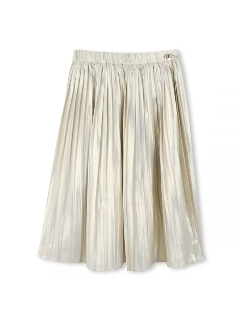 Michael Kors gonna oro bambina plisse placca in metallo con logo