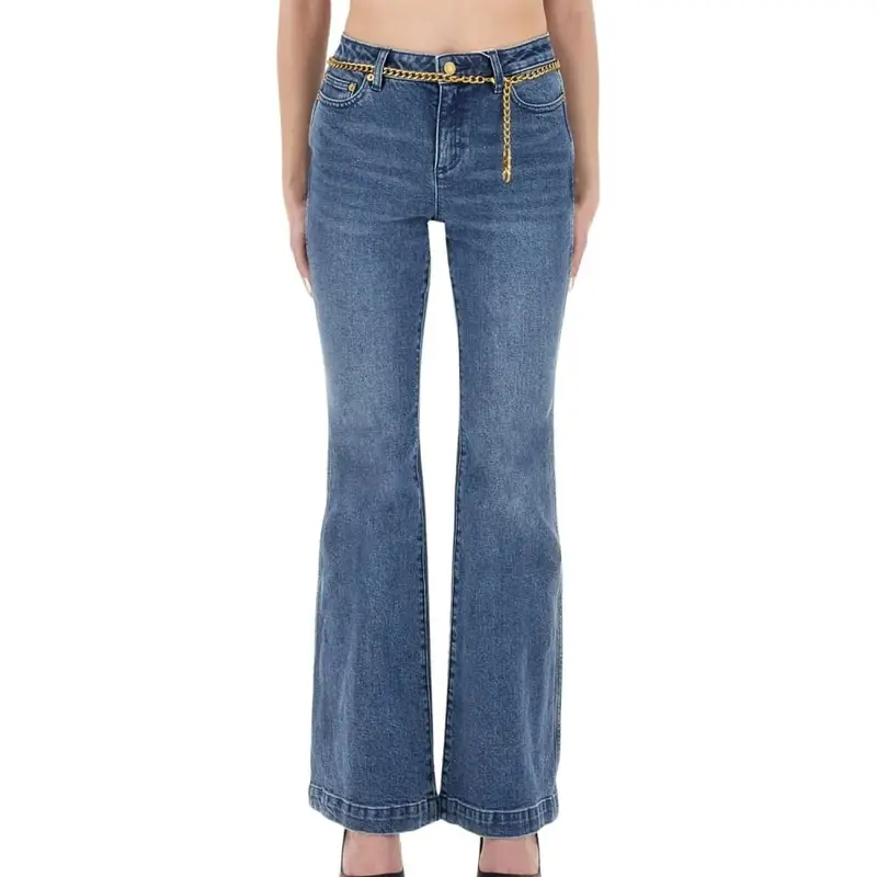 jeans da donna modello a zampa dusk blue
