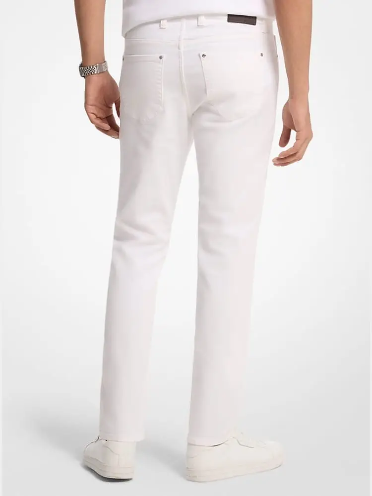 Michael Kors jeans parker slim fit in denim bianco miniatura 2
