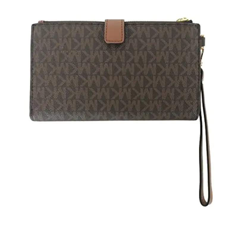 Michael Kors Jet Set Travel, Portafoglio da viaggio con cinturino da polso e doppia cerniera da donna, Large miniatura 2