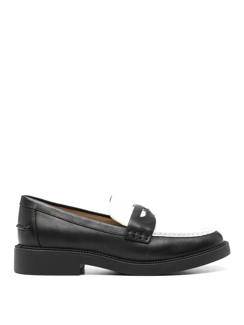 Loafers logo plaque Nero