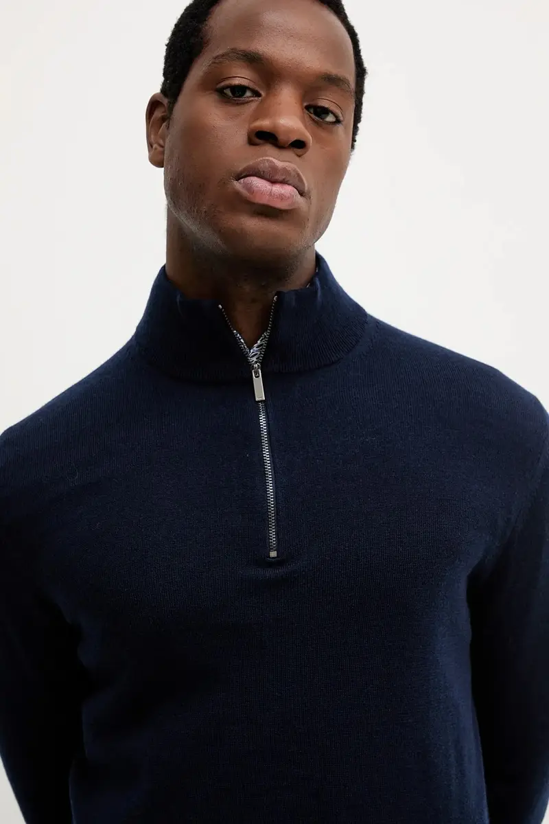 maglione in lana uomo colore blu navy CR1601Z7AP miniatura 4