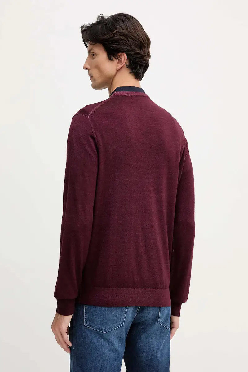 maglione in lana uomo colore granata CF560HW7AP miniatura 3