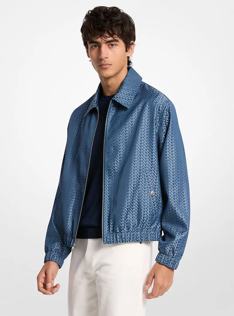 Giacca con logo jacquard MK2000 - Michael Kors Blu