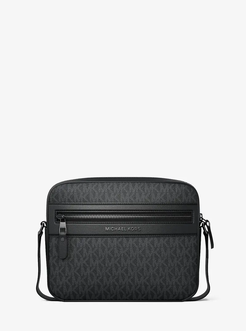 MK Borsa a tracolla Jet Set con stampa logo - Nero - Michael Kors