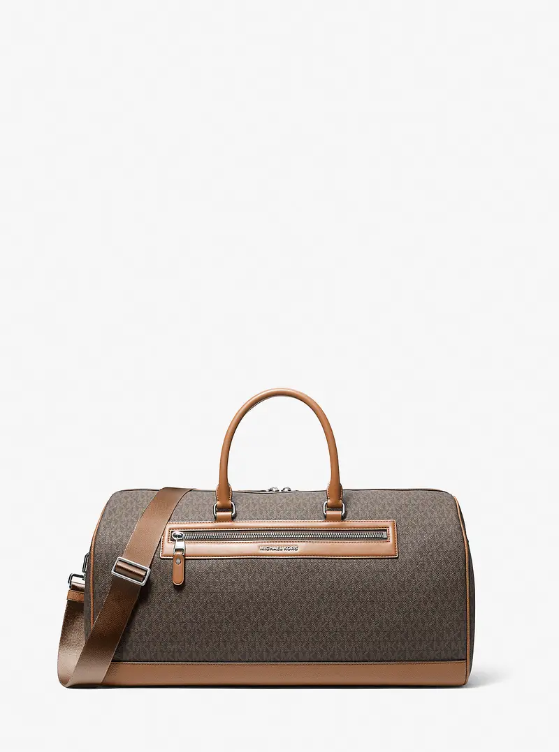 MK Borsa da weekend Jet Set con stampa logo - Marrone - Michael Kors