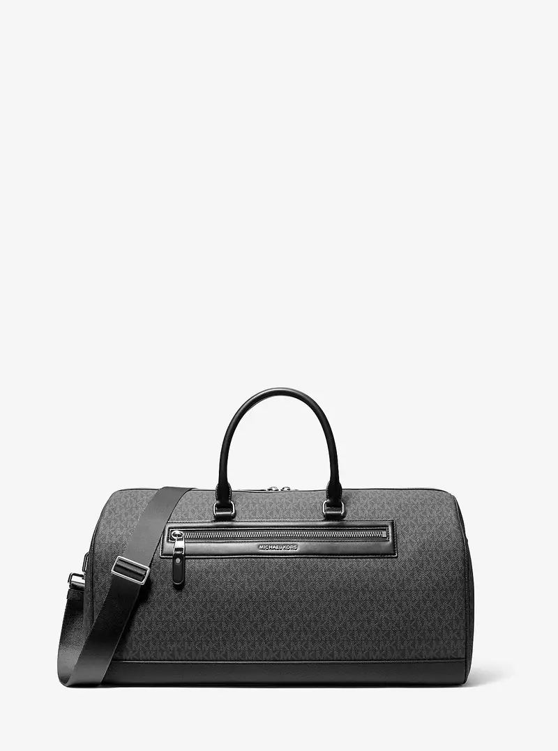 MK Borsa da weekend Jet Set con stampa logo - Nero - Michael Kors miniatura 3